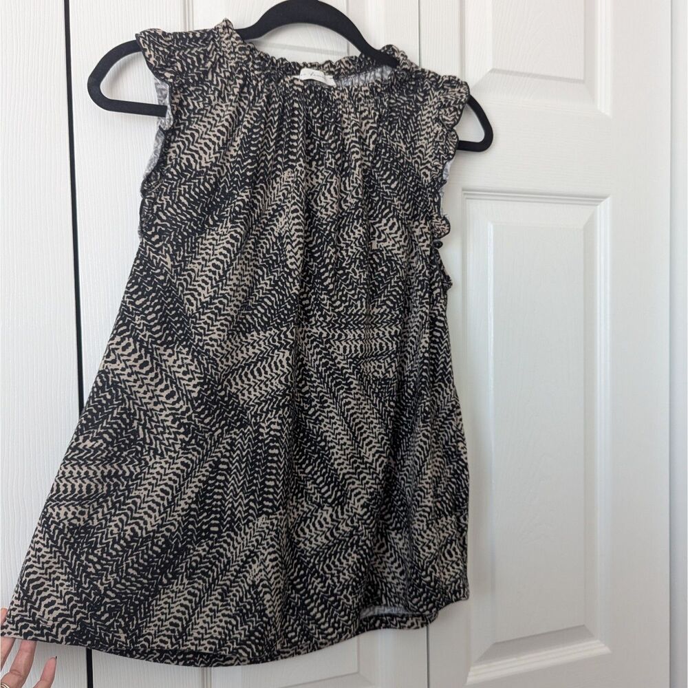 Ces Femme Flowy Swing Top Women’s Small Earthy Tones Flutter Sleeve Indie